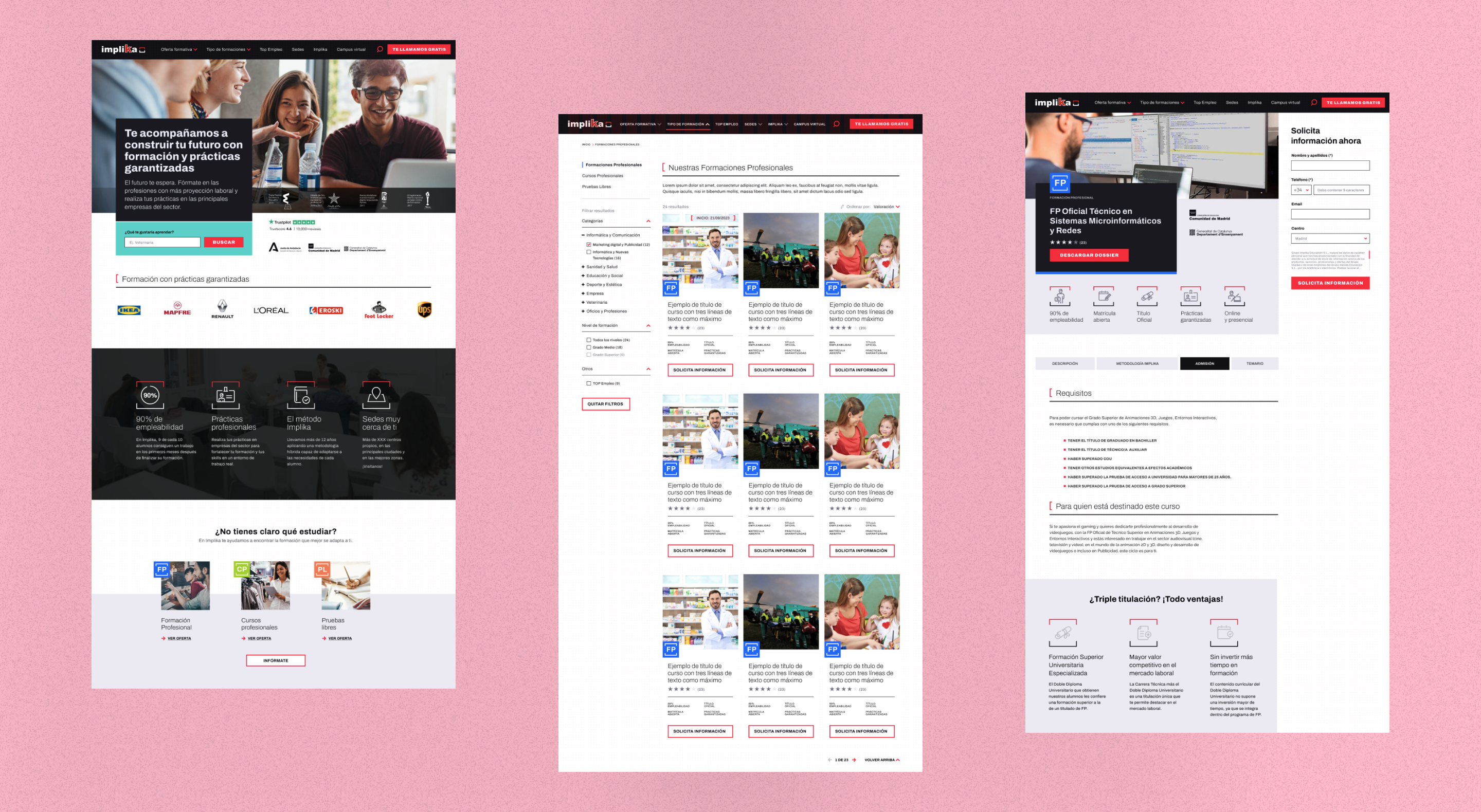 High Fidelity Wireframes